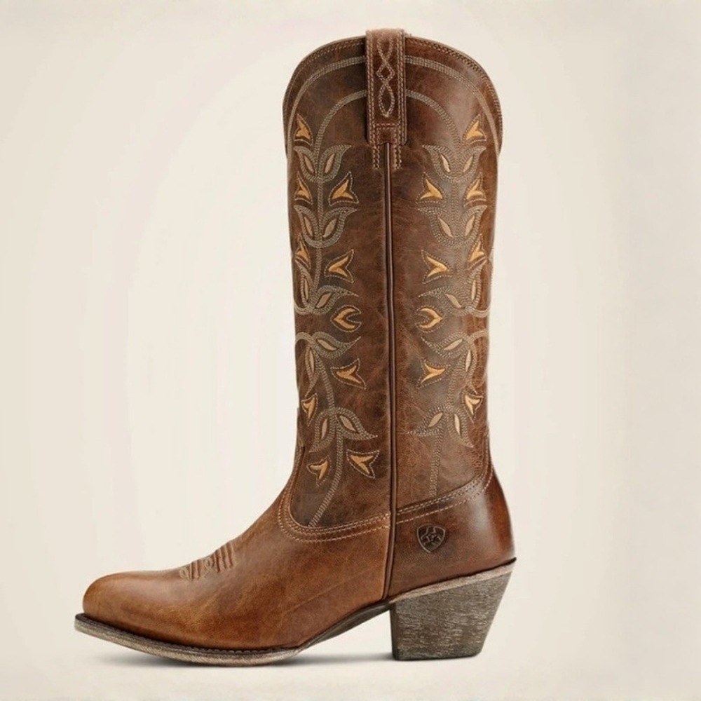Ariat Women's Desert Holly Western Boots in Pearl Brown Leather Cowgirl 6.5B